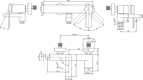 Смеситель для ванны STWORKI HDA4223Y 586176 Смеситель для ванны STWORKI HDA4223Y 586176
