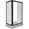 Душевой уголок Radomir Верчелли 1-03-6-2-0-0121 правый стекло матовое, поддон с каркасом и сифоном, профиль черный