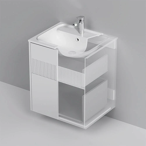 Тумба под раковину AM.PM Func M8FFUX0602WM push-to-open, 60 см, белый матовый Тумба под раковину AM.PM Func M8FFUX0602WM push-to-open, 60 см, белый матовый