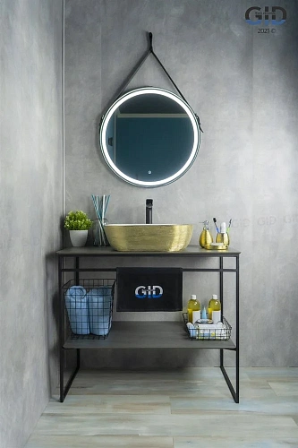 Раковина Gid D1302h130 53325 накладная белая / золото 50x40x14 Раковина Gid D1302h130 53325 накладная белая / золото 50x40x14