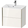 Тумба под раковину Duravit XVIU XV41780B122 подвесная 61 см белая глянцевый Тумба под раковину Duravit XVIU XV41780B122 подвесная 61 см белая глянцевый