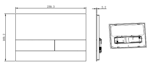 Клавиша смыва Allen Brau Infinity 9.20008.GB золото брашированное Клавиша смыва Allen Brau Infinity 9.20008.GB золото брашированное