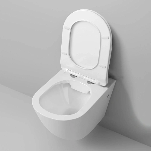 Унитаз подвесной GROSSMAN GR-4411S 560x360x350 безободковый с тонкой крышкой Унитаз подвесной GROSSMAN GR-4411S 560x360x350 безободковый с тонкой крышкой