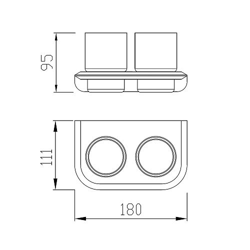 Стакан двойной для зубных щеток ABBER Nord AA1557G золото матовое Стакан двойной для зубных щеток ABBER Nord AA1557G золото матовое