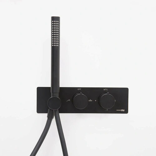 Смеситель для душа WasserKRAFT Elbe 7488 Thermo термостатический встраиваемый черный Смеситель для душа WasserKRAFT Elbe 7488 Thermo термостатический встраиваемый черный