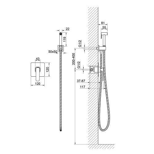 Гигиенический душ Timo Torne 4389/17SM золото матовое Гигиенический душ Timo Torne 4389/17SM золото матовое