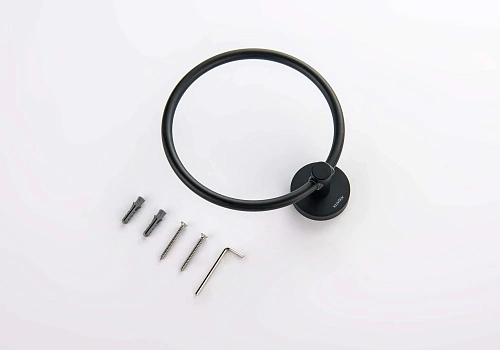 Полотенцедержатель Aquatek ЕВРОПА AQ4112MB черный матовый Полотенцедержатель Aquatek ЕВРОПА AQ4112MB черный матовый