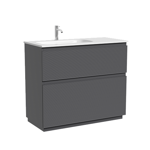 Тумба под раковину SANCOS Folk Floor FL100FLGS левая 995х445х850 Grey soft, напольная Тумба под раковину SANCOS Folk Floor FL100FLGS левая 995х445х850 Grey soft, напольная