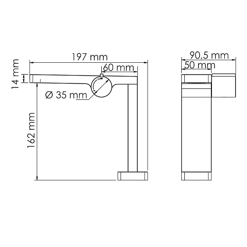 Смеситель для раковины WasserKRAFT Elbe 7410 черный Смеситель для раковины WasserKRAFT Elbe 7410 черный