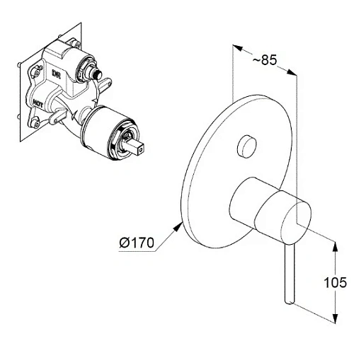 Душевая система Kludi BOZZ 386585376 встраиваемая, брашированное золото Душевая система Kludi BOZZ 386585376 встраиваемая, брашированное золото