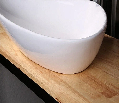 Раковина CeramaLux 9062 накладная, белый Раковина CeramaLux 9062 накладная, белый