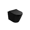 Унитаз подвесной ABBER Bequem AC1102TMB черный матовый, безободковый, смыв торнадо