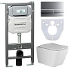 Картинка анонса товара «комплект унитаза ceramica nova metric rimless cn3007 c шумоизоляцией cn1000 инсталляцией envision клавишей смыва flat хром матовый и креплениями cn1002m»