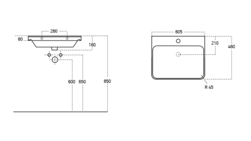Раковина OWL 1975OWLB20-11060 60 см LUXURY (для RUNN) Раковина OWL 1975OWLB20-11060 60 см LUXURY (для RUNN)