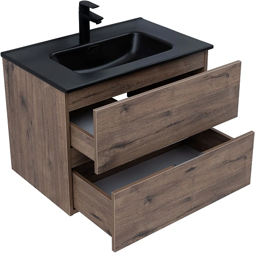 Тумба под раковину Aquanet Алвита New 70 2 ящика, дуб веллингтон табак 00334185 подвесная Тумба под раковину Aquanet Алвита New 70 2 ящика, дуб веллингтон табак 00334185 подвесная
