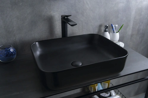 Раковина Gid Bm1304 53350 накладная черная матовая 50x39x13 Раковина Gid Bm1304 53350 накладная черная матовая 50x39x13