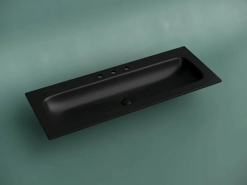 Раковина Ceramica Nova Grace CN7024MB мебельная 1210x457x137 с тремя отверстиями под смеситель черный матовый Раковина Ceramica Nova Grace CN7024MB мебельная 1210x457x137 с тремя отверстиями под смеситель черный матовый