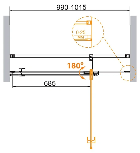 Душевая дверь CEZARES VALVOLA-B-1-100-C-Cr 100см стекло прозрачное, профиль хром Душевая дверь CEZARES VALVOLA-B-1-100-C-Cr 100см стекло прозрачное, профиль хром