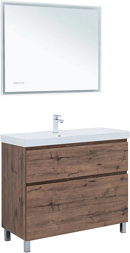 Тумба под раковину Aquanet Алвита New 100 00344130 напольная, дуб веллингтон табак Тумба под раковину Aquanet Алвита New 100 00344130 напольная, дуб веллингтон табак