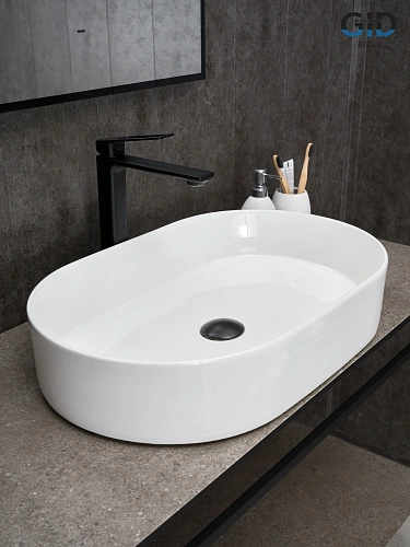 Раковина Gid D1479 51203 накладная белая 61x38.5x12 Раковина Gid D1479 51203 накладная белая 61x38.5x12