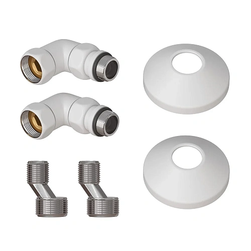 Набор подключения для полотенцесушителя Point PN93412W 3/4 х 1/2 ГШ со сгоном, белый Набор подключения для полотенцесушителя Point PN93412W 3/4 х 1/2 ГШ со сгоном, белый