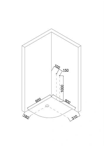 Душевая кабина Taliente с гидромассажем, 90x90x220см, четверть круга, профиль черный, прозрозрачное TA-99CB Душевая кабина Taliente с гидромассажем, 90x90x220см, четверть круга, профиль черный, прозрозрачное TA-99CB