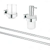 Комплект аксессуаров GROHE Essentials Cube 4 в 1, хром (40847001) Комплект аксессуаров GROHE Essentials Cube 4 в 1, хром (40847001)