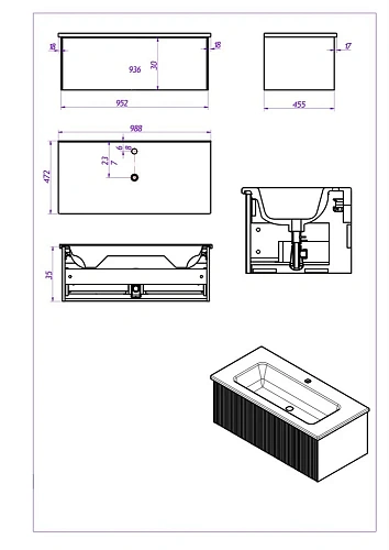 Тумба под раковину La Fenice TERRA Grigio 100 FNC-01-TER-G-100 серая Тумба под раковину La Fenice TERRA Grigio 100 FNC-01-TER-G-100 серая