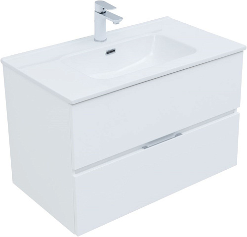 Тумба под раковину Aquanet Алвита New 80 2 ящика, белый матовый 00277514 Тумба под раковину Aquanet Алвита New 80 2 ящика, белый матовый 00277514