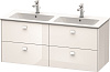 Картинка анонса товара «тумба под раковину duravit brioso br410602222 подвесная 129 см белая»