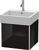 Картинка анонса товара «тумба под раковину duravit xsquare xs409204040 подвесная 48 см черный глянцевый»