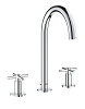 Картинка анонса товара «смеситель для раковины grohe atrio new на 3 отверстия, монтаж на бортик, хром (20008003)»