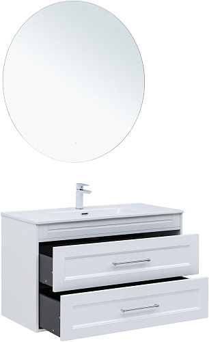 Тумба под раковину Aquanet Бостон New 100 00306369 белый сатин Тумба под раковину Aquanet Бостон New 100 00306369 белый сатин