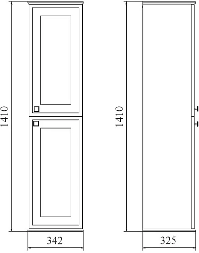 Шкаф-пенал STWORKI Хадстен R, белый 540829 Шкаф-пенал STWORKI Хадстен R, белый 540829