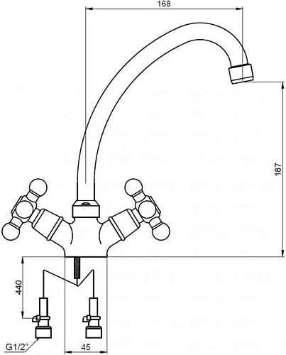 Смеситель для кухни Kaiser Carlson Eco 11063 Смеситель для кухни Kaiser Carlson Eco 11063