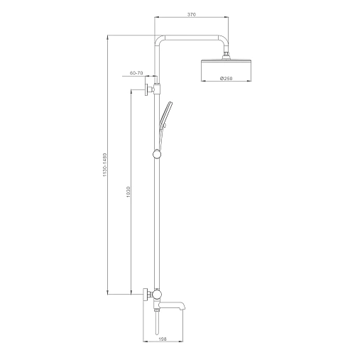 Душевая система Raglo R20.26.03, золотой сатин Душевая система Raglo R20.26.03, золотой сатин