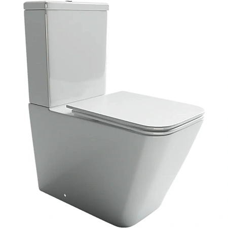 Чаша напольного унитаза Ceramica Nova CUBIC Rimless CN1803-B белый с сиденьем Чаша напольного унитаза Ceramica Nova CUBIC Rimless CN1803-B белый с сиденьем