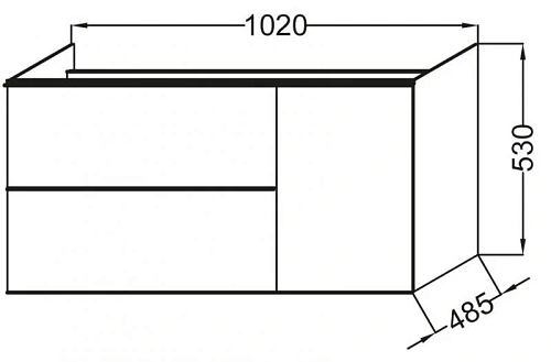 Комплект мебели 105 см Jacob Delafon Odeon Up белый блестящий лак, с 2 ящиками, подвесной монтаж EB1 EB1084-NF+EB891-N18+E4731-00 Комплект мебели 105 см Jacob Delafon Odeon Up белый блестящий лак, с 2 ящиками, подвесной монтаж EB1 EB1084-NF+EB891-N18+E4731-00