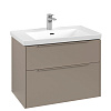 Картинка анонса товара «тумба под раковину villeroy &amp; boch subway 3.0 с подсветкой taupe / taupe c574l2vm»