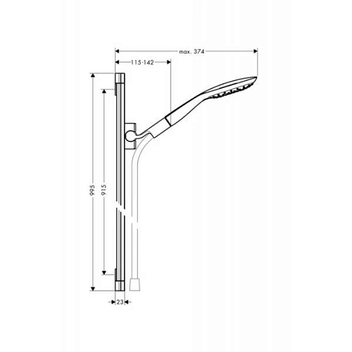 Душевой гарнитур Hansgrohe PuraVida Unica 27853000 Душевой гарнитур Hansgrohe PuraVida Unica 27853000