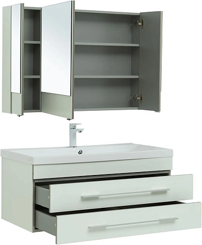 Комплект мебели Aquanet Верона 100 белый (подвесной 2 ящика) 00287649 Комплект мебели Aquanet Верона 100 белый (подвесной 2 ящика) 00287649