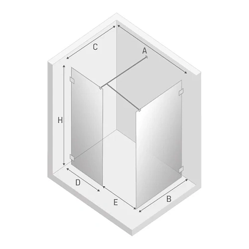 Душевой уголок NEW TRENDY EVENTA walk-in 120x90x200 EXK-4654 хром Душевой уголок NEW TRENDY EVENTA walk-in 120x90x200 EXK-4654 хром