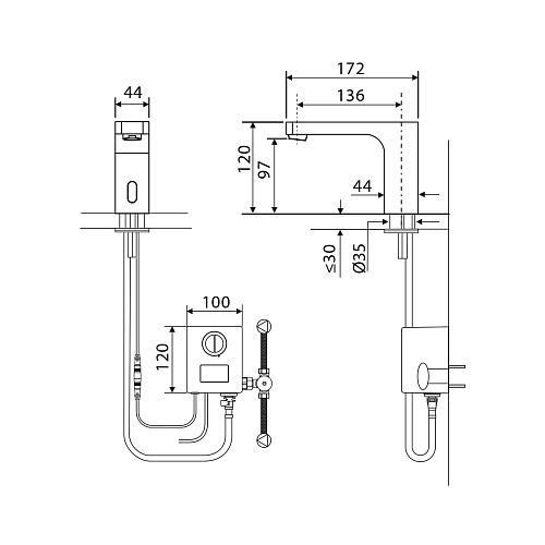 Смеситель для раковины Timo Torne 4313/03F сенсорный черный Смеситель для раковины Timo Torne 4313/03F сенсорный черный