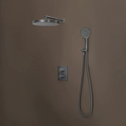 Душевая система IDDIS Duna (DUNGM0Ti67) с термостатом, графит матовый Душевая система IDDIS Duna (DUNGM0Ti67) с термостатом, графит матовый