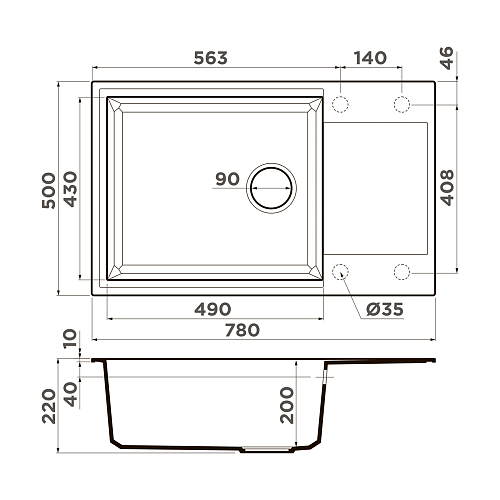 Кухонная мойка Omoikiri Sakaime 78-LB-BE Tetogranit/ваниль 4993901 Кухонная мойка Omoikiri Sakaime 78-LB-BE Tetogranit/ваниль 4993901