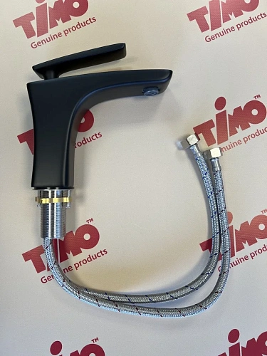 Смеситель для раковины Timo Helmi 4061/03F черный Смеситель для раковины Timo Helmi 4061/03F черный