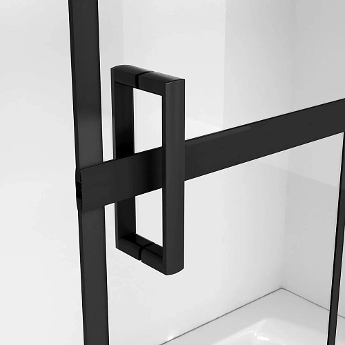 Шторка на ванну Niagara Nova NG-08-90BLACK (90x140) черный матовый, стекло прозрачное с рисунком клетка Шторка на ванну Niagara Nova NG-08-90BLACK (90x140) черный матовый, стекло прозрачное с рисунком клетка