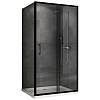 Картинка анонса товара «душевой уголок abber schwarzer diamant ag30140b5-s60b5 140x60 см универсальный, профиль черный, стекло прозрачное»