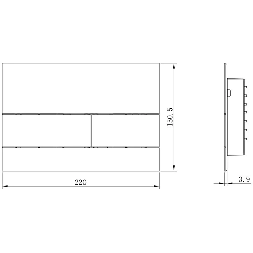 Клавиша смыва Boheme  670-B нержавеющая сталь BLACK (для TECE) Клавиша смыва Boheme  670-B нержавеющая сталь BLACK (для TECE)