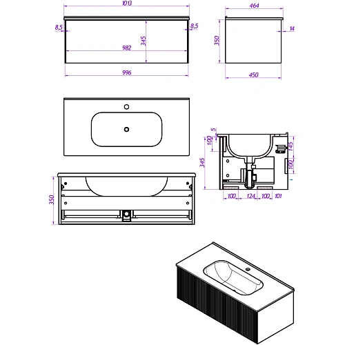 Тумба под раковину La Fenice TERRA Cappuccino 100 FNC-01-TER-C-100 бежевая Тумба под раковину La Fenice TERRA Cappuccino 100 FNC-01-TER-C-100 бежевая